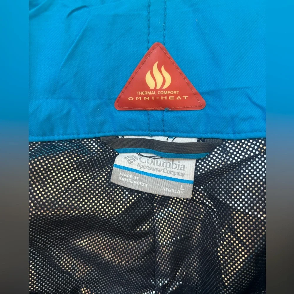 Columbia Omni-Tech Heat Large snowboard Bright Blue Ski Pants winter snow - Picture 5 of 9